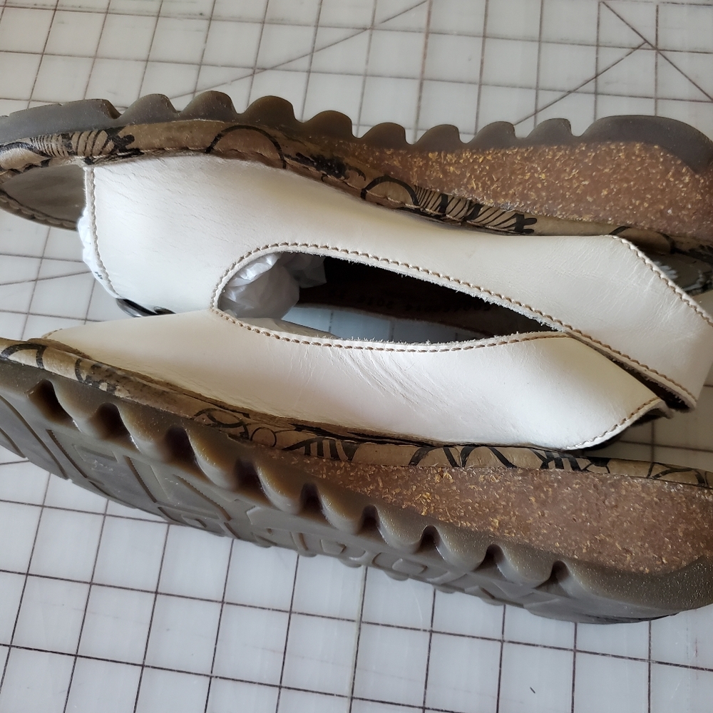 Fly London Cream and Tan Sandals - Picture 3 of 6